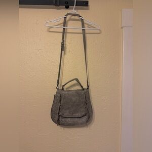 Urban Expressions Gray Saddle Crossbody Bag